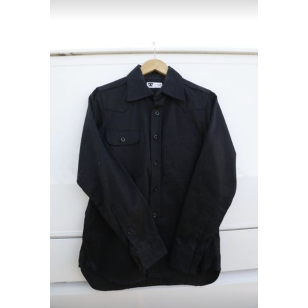 Tellason Topper Button-Up Shirt Black Twill